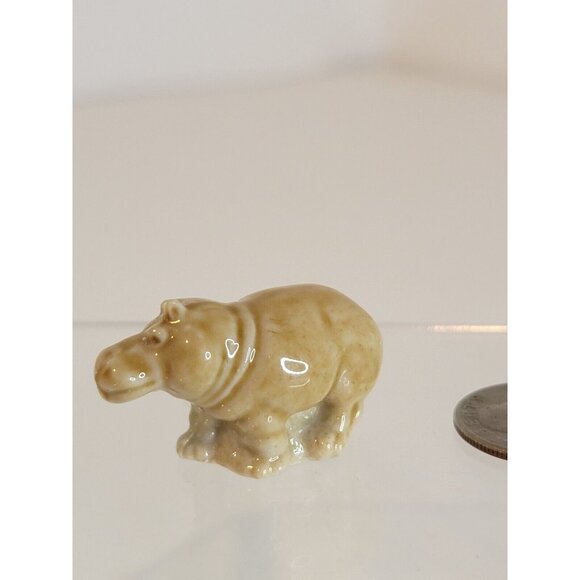 Wade England whimsie Tea Tiny Hippopotamus Figurine Ceramic Porcelain Miniature - Picture 4 of 7
